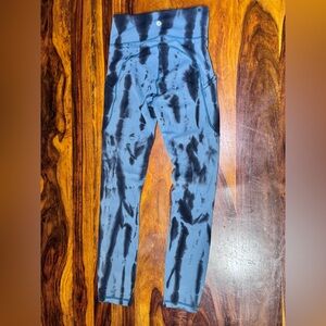 lululemon athletica Blue and Black Leggings